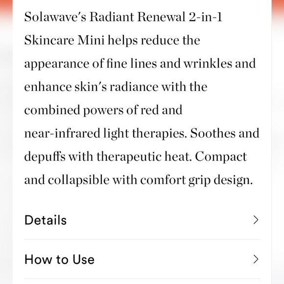 Solawave Radiant Renewal 2-In-1 Skincare Mini Light Therapy Compact Device - Picture 7 of 11